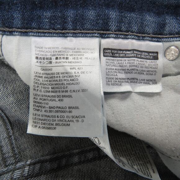 Levi's Mid Rise Skinny Jeans Dark Wash Classic Skinnies Slim Leg 32" Waist - Picture 8 of 11